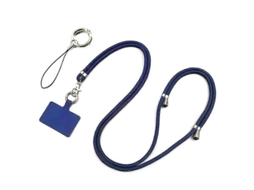 Cordão De Poliéster Para Celular Com Alça De Pescoço Ajustável De 5 Mm E Alça Transversal Para Celular Com Remendo (azul Oceano, Azul Marinho)