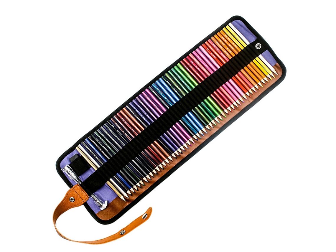 Lápis de Cor Profissionais, 50 Peças, Conjunto de Desenho, para Esboço, Material de e Tamanho Grande para Uso Pessoal AQUAFORGE