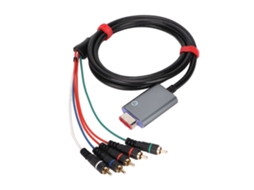 Cabo componente 1.8m para gamecube, plug and play | S/MARCA