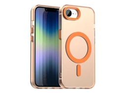 Capa Híbrida Para Iphone 17e / 16e - Pc E Tpu Com Magsafe | Candy Design - Laranja