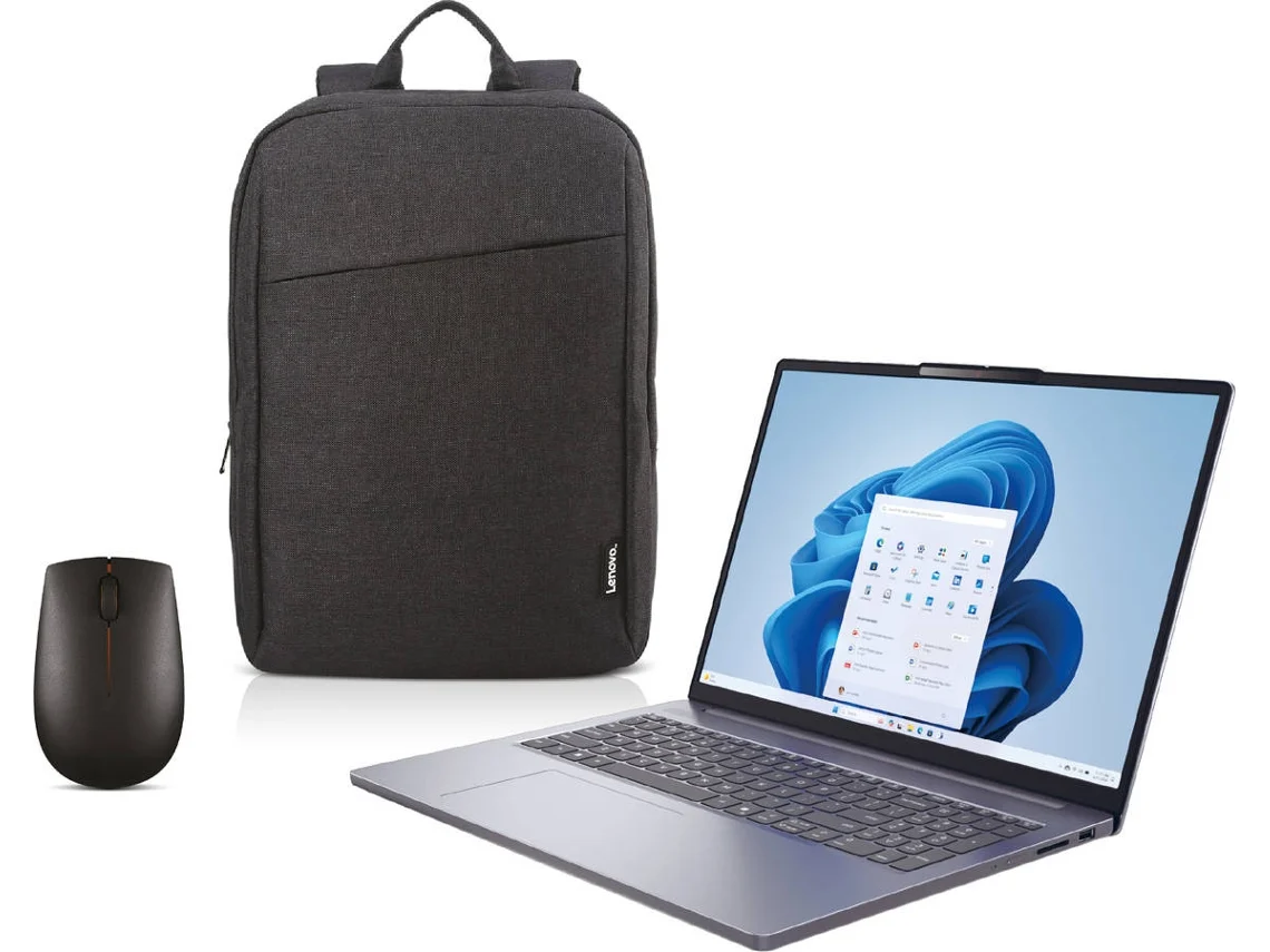 Pack Portátil LENOVO IdeaPad Slim 3 16ABR8-988 (16'' - AMD Ryzen 7 5825U - RAM: 16 GB - 1 TB SSD - AMD Radeon Graphics) + Mochila + Rato