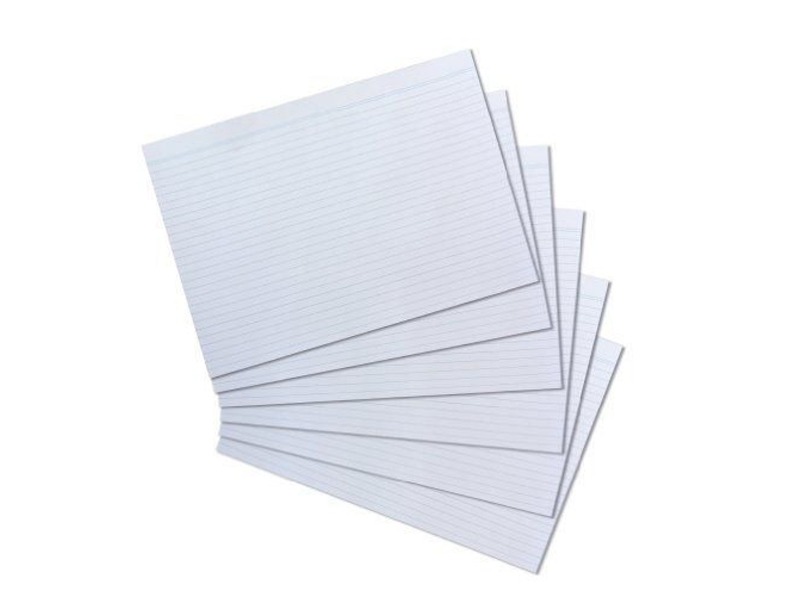 Fichas A4 Bristol Herlitz 10621282 Pacote Com 100 Pautadas Brancas Material De Escritório Brilvibera