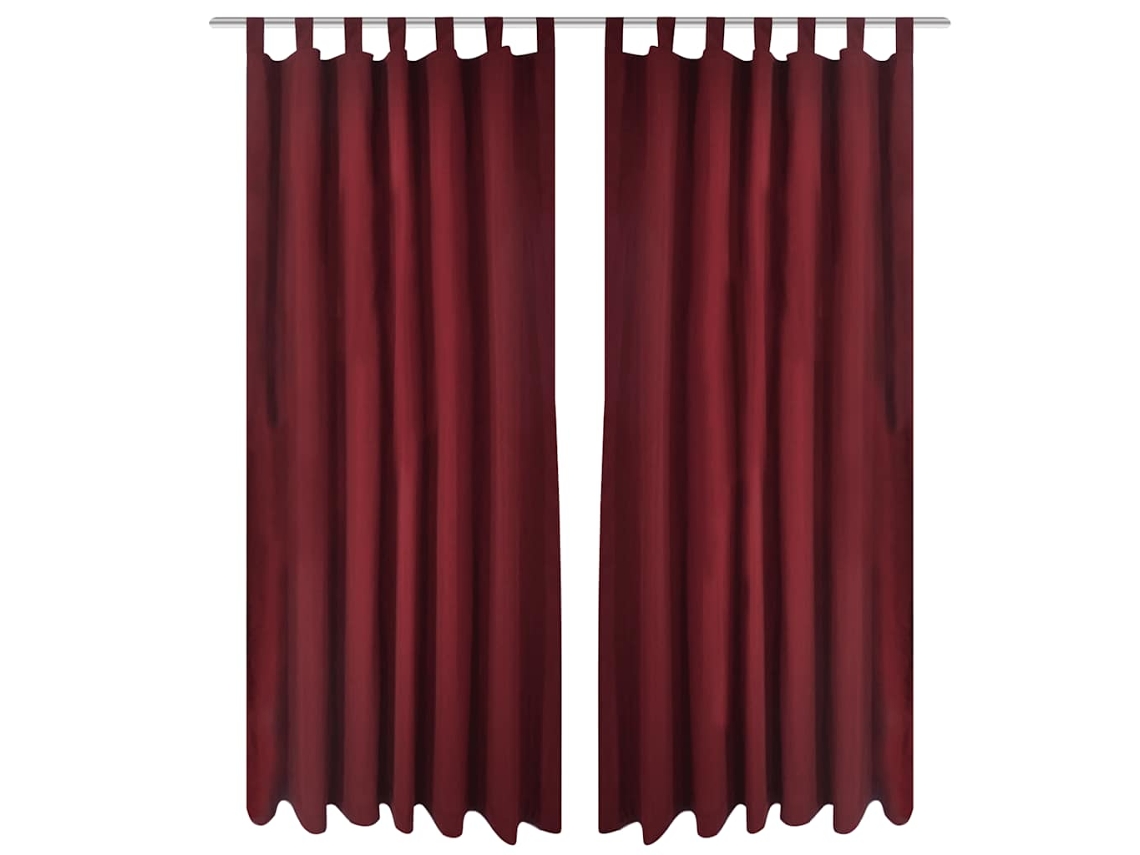 Conjunto 2 0 Vidaxl Vermelho Tecido (140 Cm)