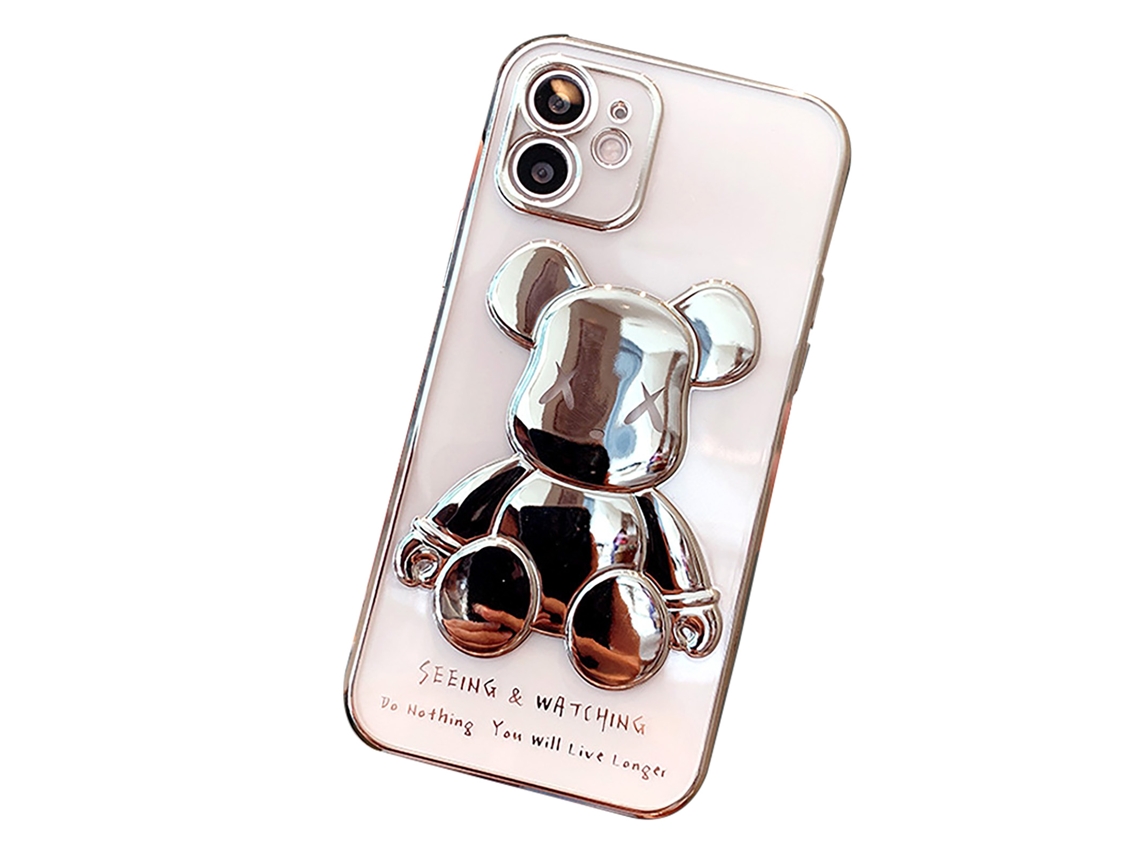 Capa de Celular EOOCOO (prateado Brilhante Eletroforrado Transparente)