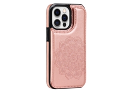 Compatível Com O Iphone 17 Pro, Esta Capa Para Celular Possui Um Compartimento Para Cartão Sim, Fecho Magnético Em Formato De Flor E Design Tipo Carte