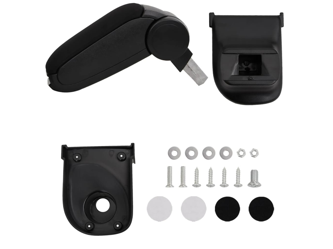 Vidaxl Apoio De Braço P/ Carro 15x35x(30-47) Cm Abs Preto