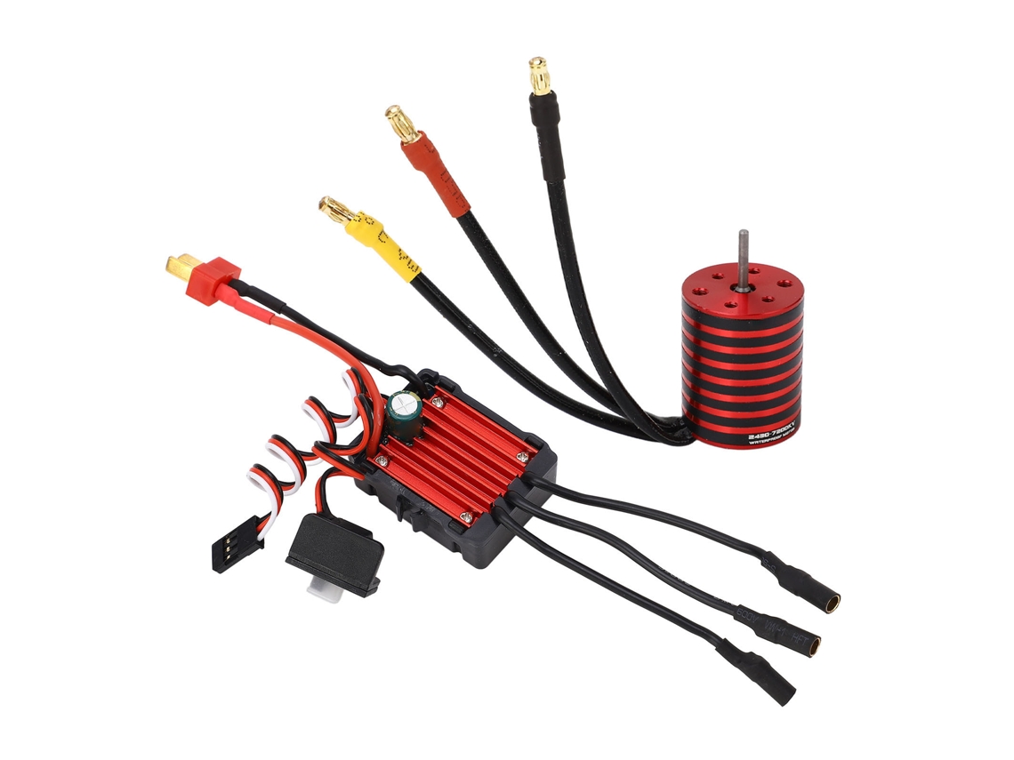 Mali kit Motor Brushless Sem Sensor 2430 7200kv com Esc 25a para Veículos Rc 1/16 1/18