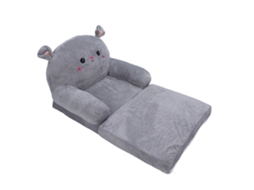 Sofá Infantil 2 En 1 Plegable Cartoon Con Espuma Y Tela Aireada Para Niños