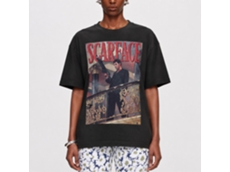 Rockinstone Scarface Movie Railing Shot Black Adult T-shirt Size:s