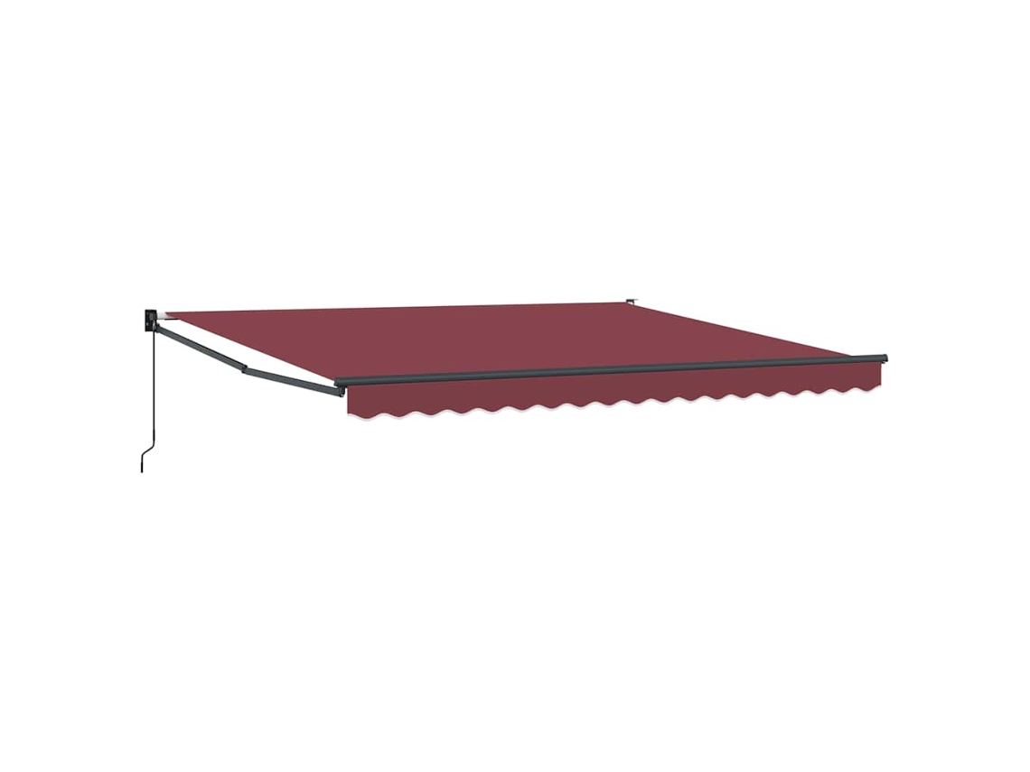 Toldo Retrátil Manual 400x300 Cm Bordô MAISON EXCLUSIVE