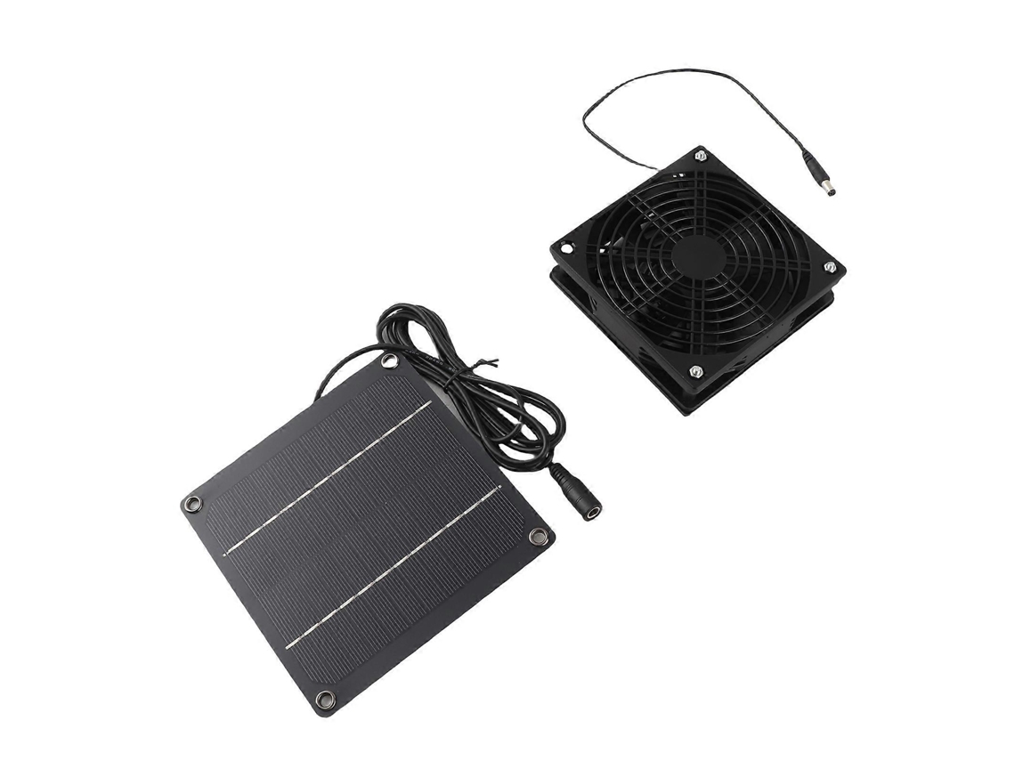 Ventilador Solar De 3 W, Kit À Prova De Intempéries Para Pequenos Galinheiros, Estufas, Galpões E Casas Para Animais De Estimação. Olysi Shop
