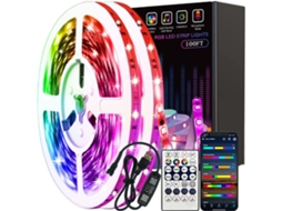 Cordão Led 20 M Bluetooth Com Comando Para Festas - Lurelia