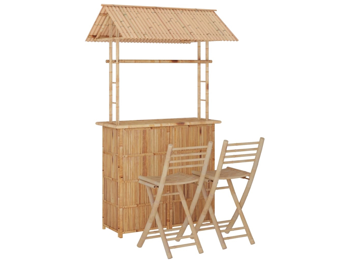 Bar Set, Bar Sets Vidaxl Marrom Bambu (n/a)