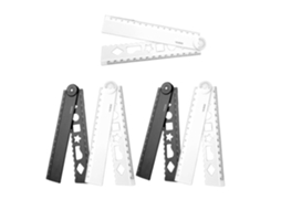 Conjunto De 5 Réguas Dobráveis Pretas Com Design Colorido Para Medições Precisas Na Escola, No Escritório, Régua