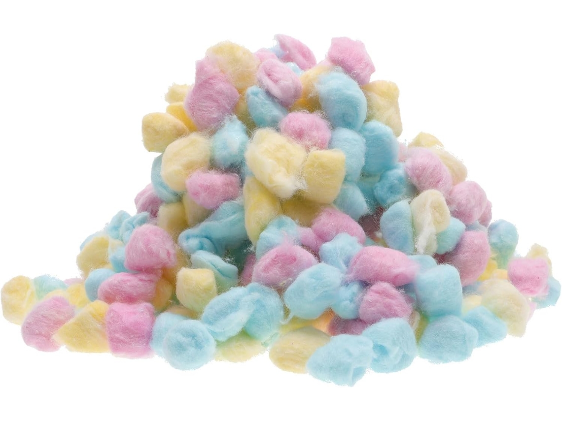 Pacote Com 500g De Bolas De Algodão Macias Para Bebês, Ideais Para O Rosto E Momentos De Lazer.