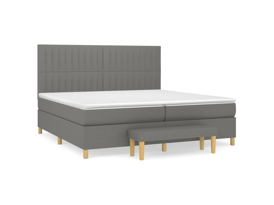 Box Spring Bed, Box Spring Beds Vidaxl Cinzeto Tecido (200 X 200 Cm)