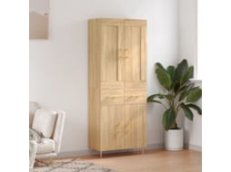 Vidaxl Armário Alto 69,5x34x180 Cm Derivados De Madeira Cor Sonoma
