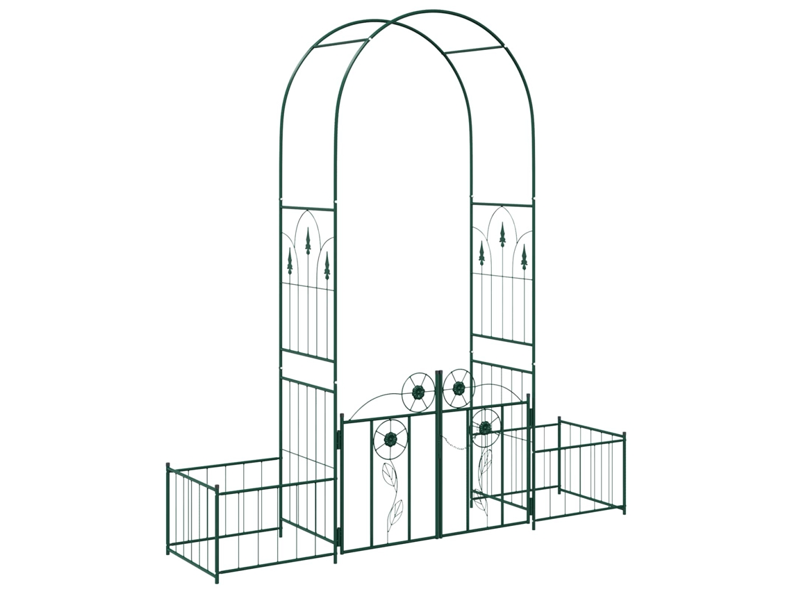 Conjunto 1 Estrutura De Jardim Vidaxl Verde Aço (203 X 50 X 218 Cm)