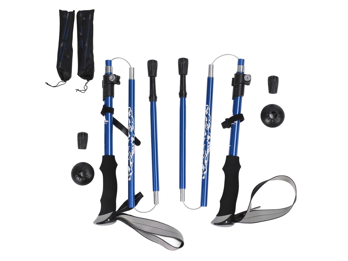 Pau de Trekking Leve e Resistente Alumínio Azul 2 Unidades