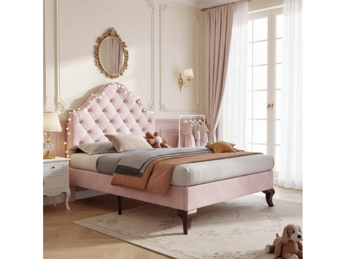 Beliche VSOGA infantil branco/natural com gavetas, armazenamento, cesto, escada, sem colchão