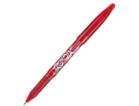 Esferográfica de Gel Retrátil FriXion Clicker, Ponta Média de 0,7 mm, Corpo Vermelho com Pega, Tinta Vermelha