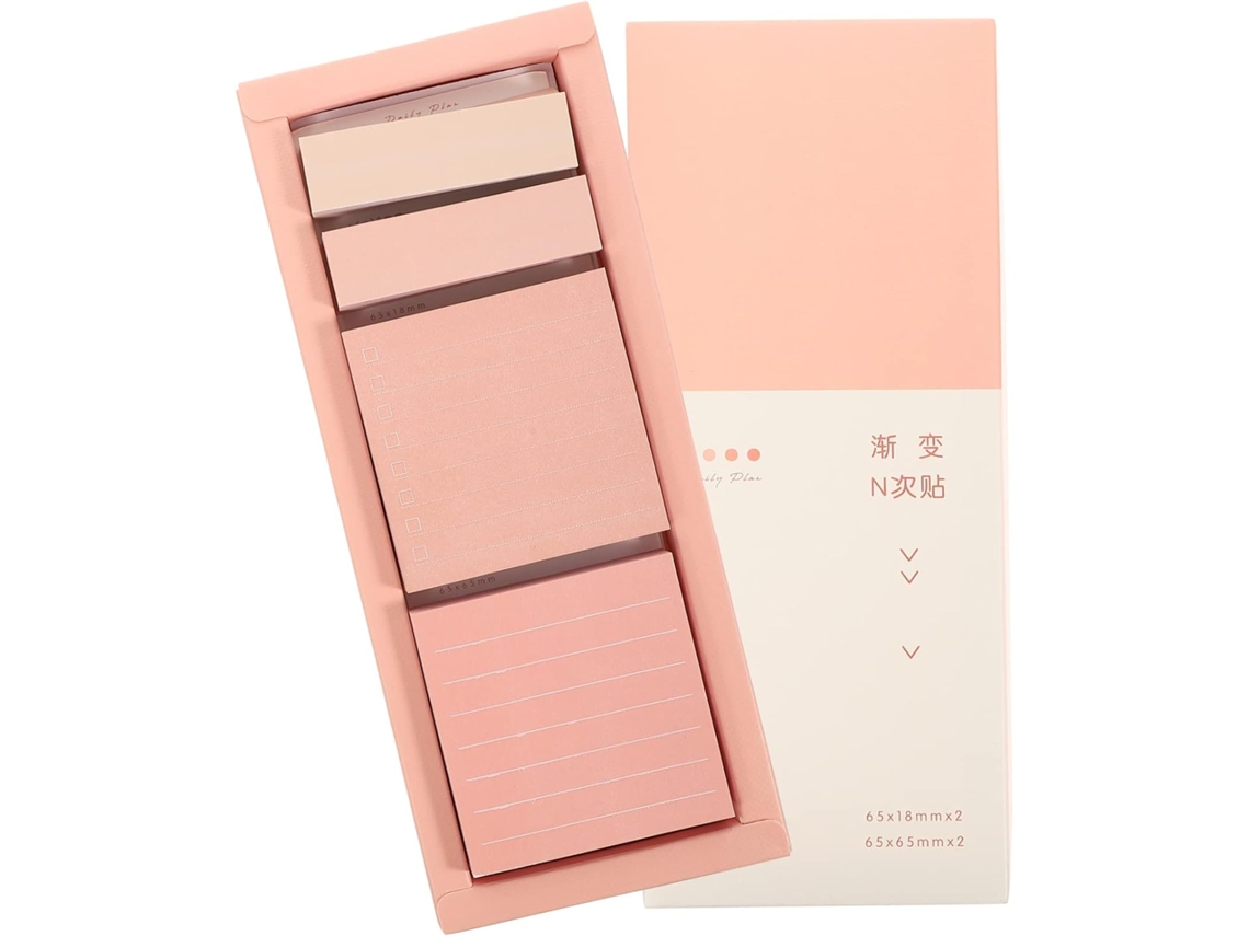 1 Boîte Notes Autocolantes Decorativos Pastel Cahier De Notes Portátil Para École Et Maison