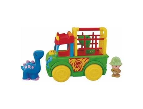 Juguete Infantil Plástico Camión Con Dinosaurios Y Figuras Multicolor Jucosurp22