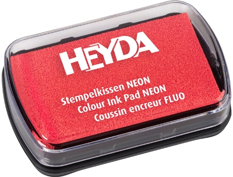 Bloco de Carimbo HEYDA Neon Vermelho Neon