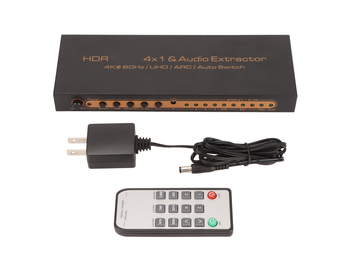 Switch Hdmi LAXISCREED 4k 60hz Hdr 4 Entradas 1 Saída