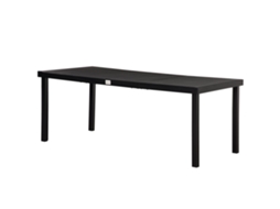 Mesa de Jantar Exterior 190x90x74 Cm (ripas, Alumínio, Preto)