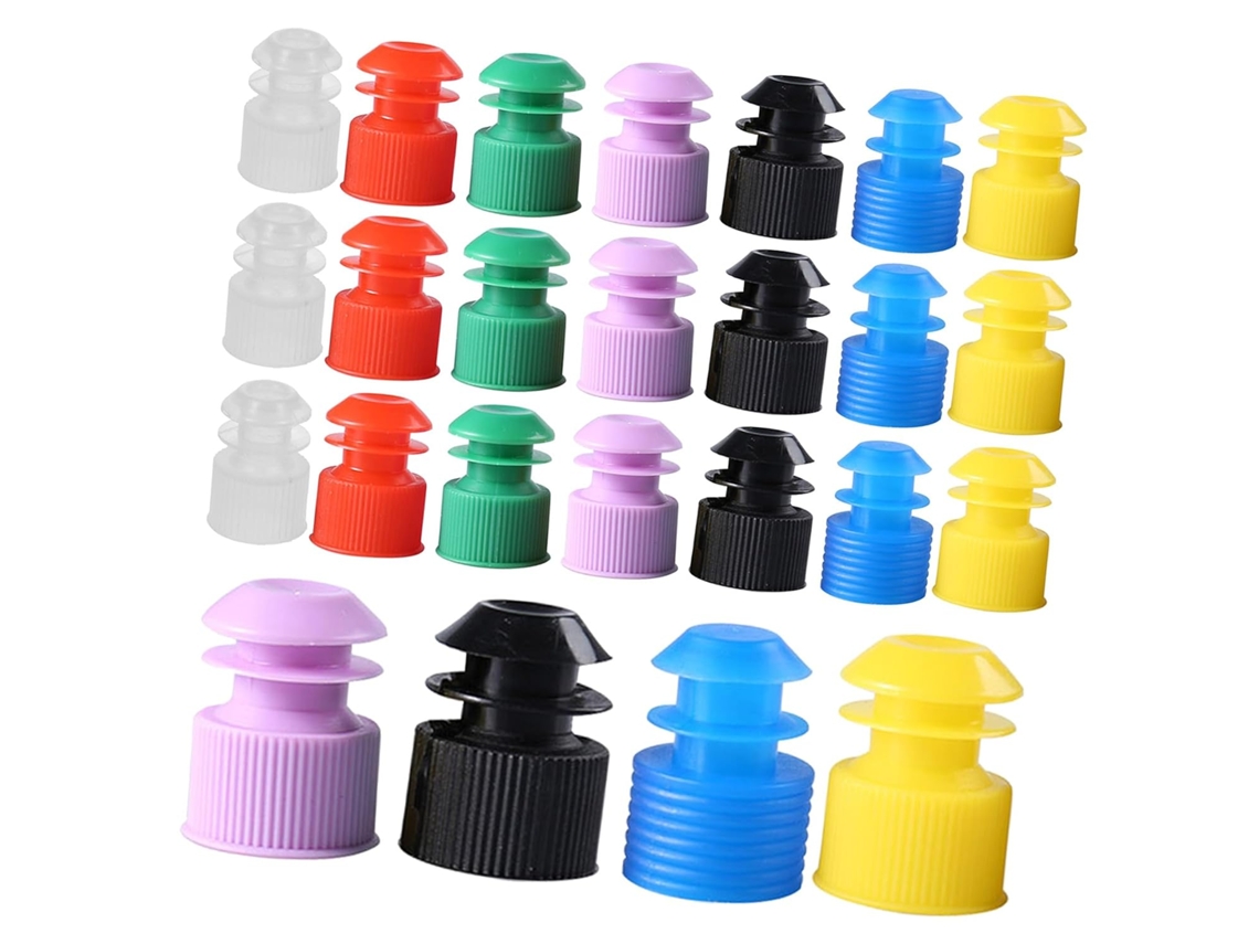 Doitool 100-rolhas Para Tubos De Ensaio, Rolhas Herméticas De Plástico Para Garrafas, Cores Sortidas, À Prova De