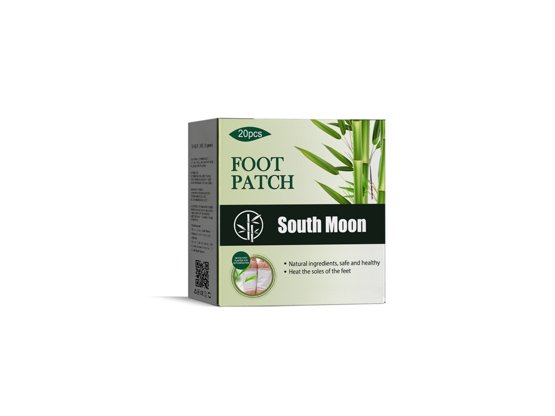 Parches Bambu Carvão South Moon Cuidado Pés Noturno