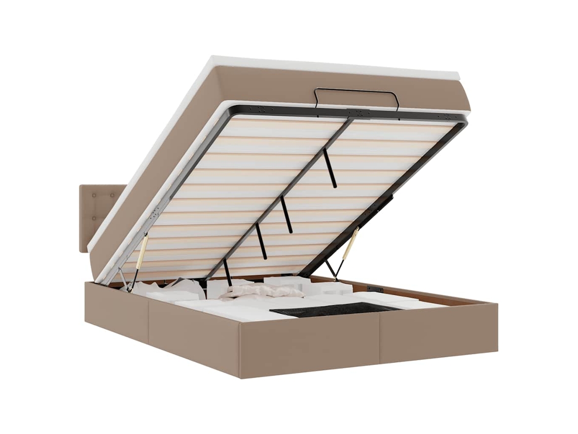 Ottoman Bed, Ottoman Beds Vidaxl Marrom Couro Artificial (140 X 200 Cm)