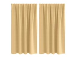 Maison Exclusive - Cortinas Blackout Com Argolas 2 Pcs Bege 140 X 140 Cm Poliéster