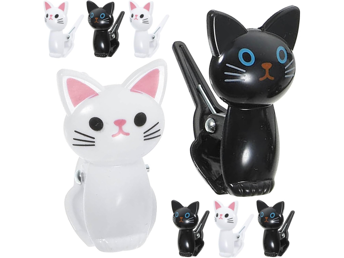 Conjunto de 8 alfinetes de data em formato de gato para mesa e casa, em material PS, com fixação resistente e