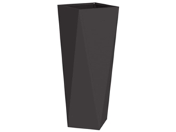 Conjunto 1 Caixa De Vaso Vidaxl Preto Aço (30 X 30 X 75 Cm)