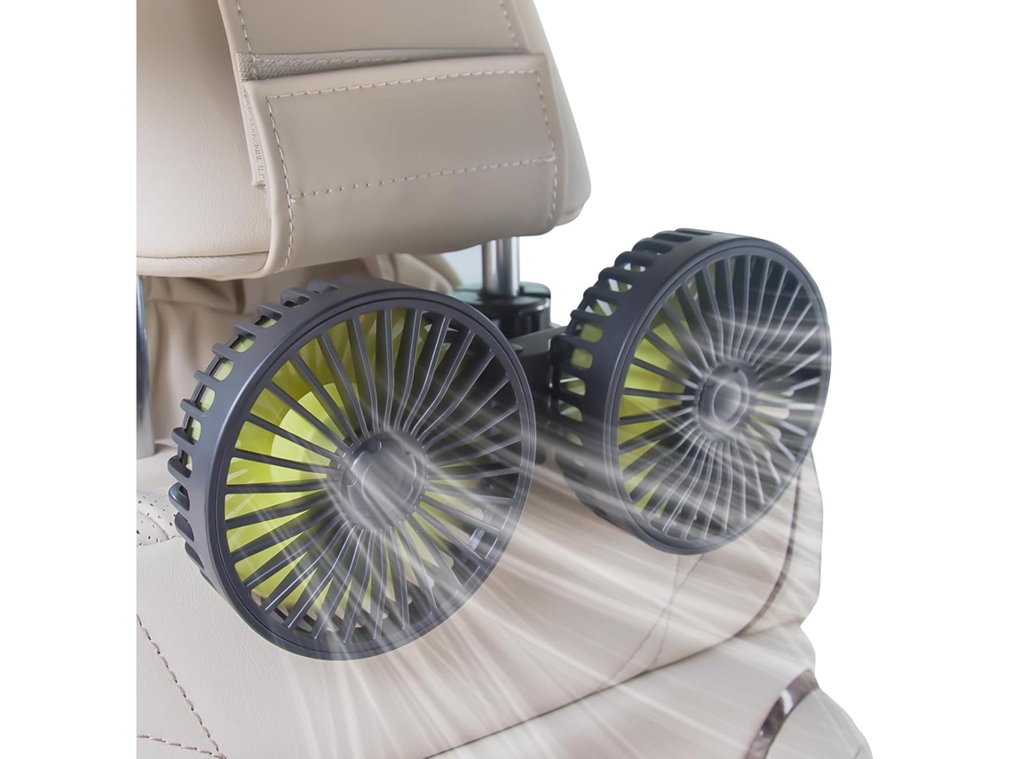 Ventilador de Banco Traseiro MDUG com USB 5V, 3 velocidades e rotação 360°