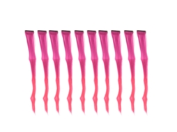 2026 10 Peças Clip On Mechas Cabello Largo Recto Acessório de Cabelo Gradiente Rosa Roxo Vermelho Individualmente Envolvido
