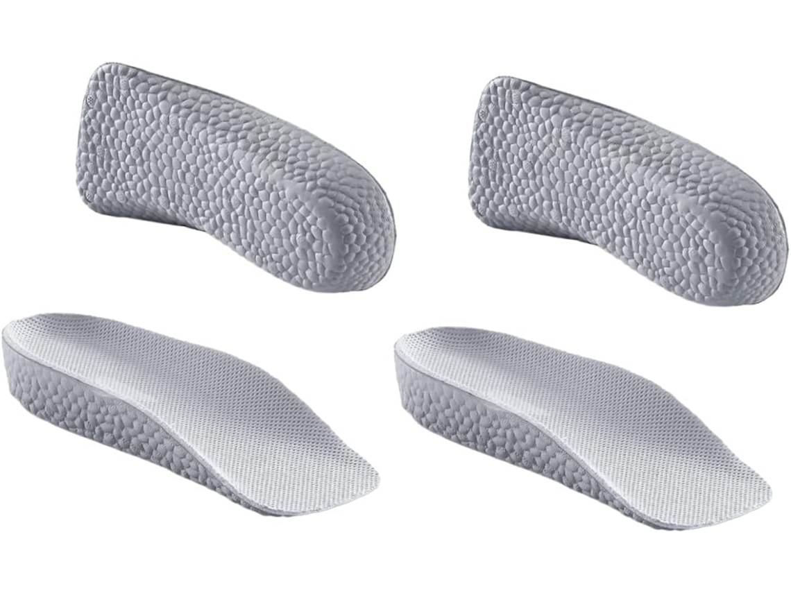 2 Pares De Palmilhas Elevação Calcanhar Com Amortecimento Invisível Para Sapatos