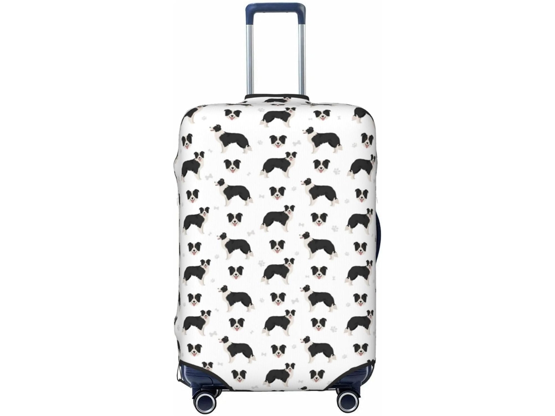 Capa para Mala Estampa de Border Collie Preta P S/MARCA
