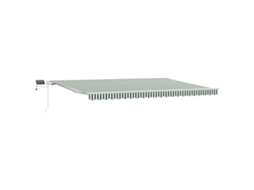 Conjunto 1 Toldo Retrátil Vidaxl Verde Tecido (500 × 300 Cm)