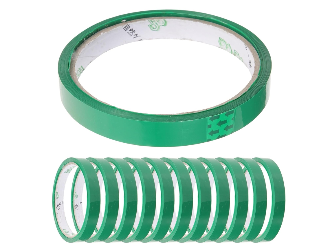 Fita adesiva verde Heallily para embalagens de vegetais, durável e amplamente adequada para selar sacos.