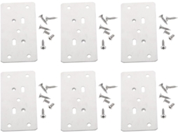 Conjunto De 6 Placas De Reparo De Dobradiças Em Aço Inoxidável | Design