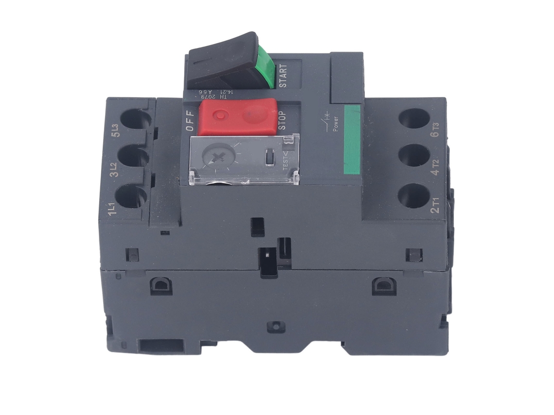 Disjuntor de motor de trilho DIN Veloriskku com botão de partida manual, confiável, AC690V GV2-ME01 0,1-0,16A