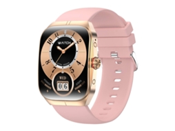 Relógio Inteligente YUNZII Hk80 com Pagamento NFC Via Bluetooth, Medição de Pressão Arterial e Oxigenação Sanguínea, Multiesportivo, Cor Ouro Rosa