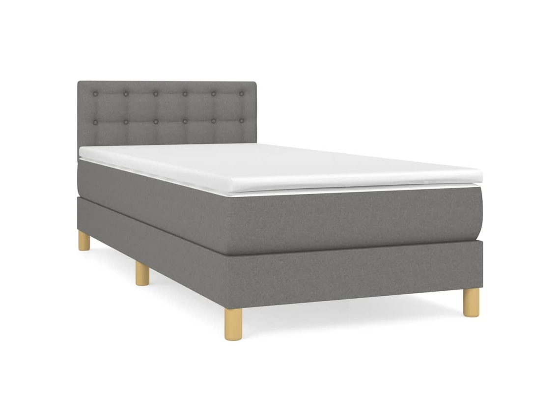 Box Spring Bed, Box Spring Beds Vidaxl Cinzeto Tecido (90 X 190 Cm)