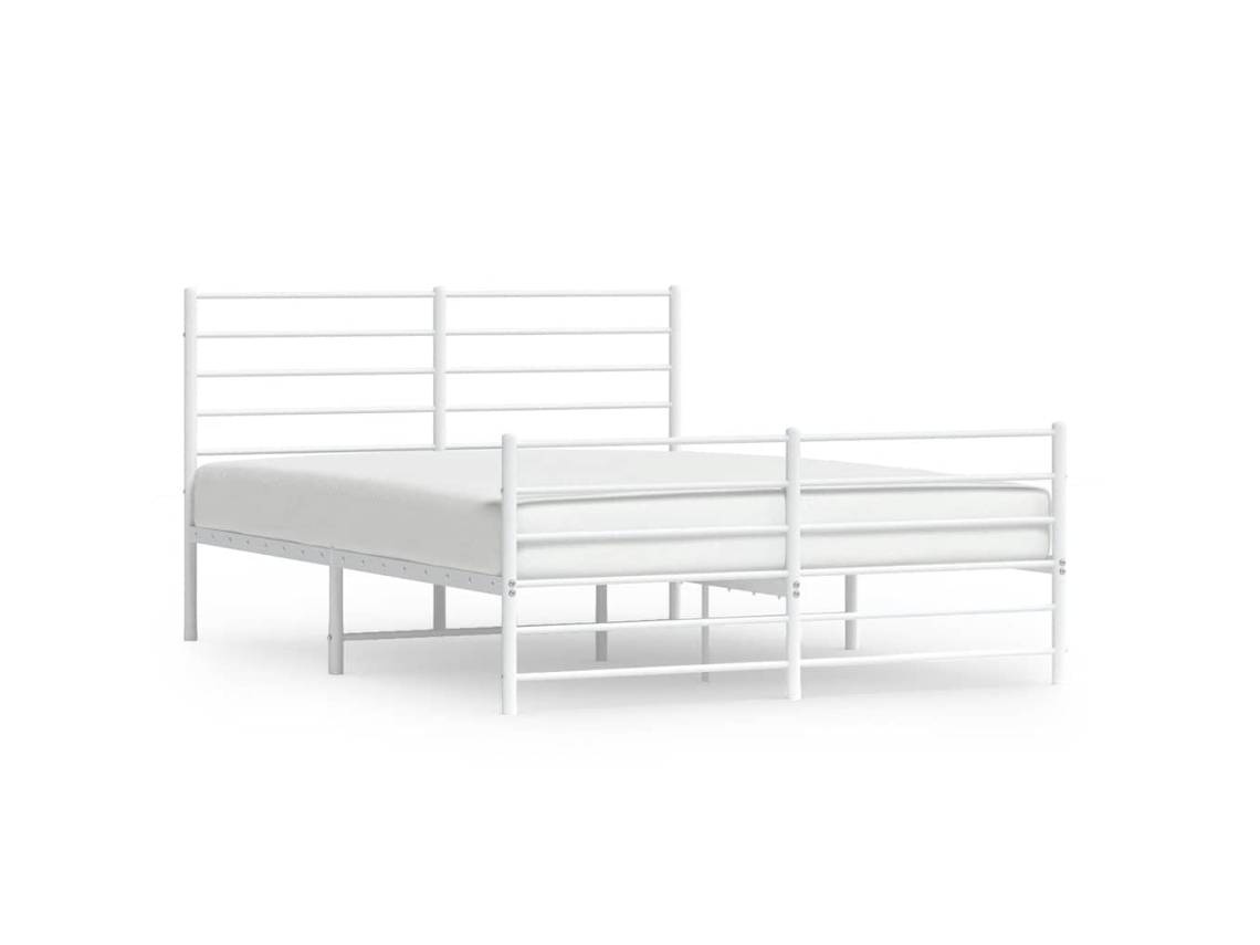 Bed Frame, Bed Frames Vidaxl Branco Aço (120 X 200 Cm)