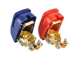 Terminais de bateria 12V rápidos, universal, par, 500A, vermelho e azul S/MARCA