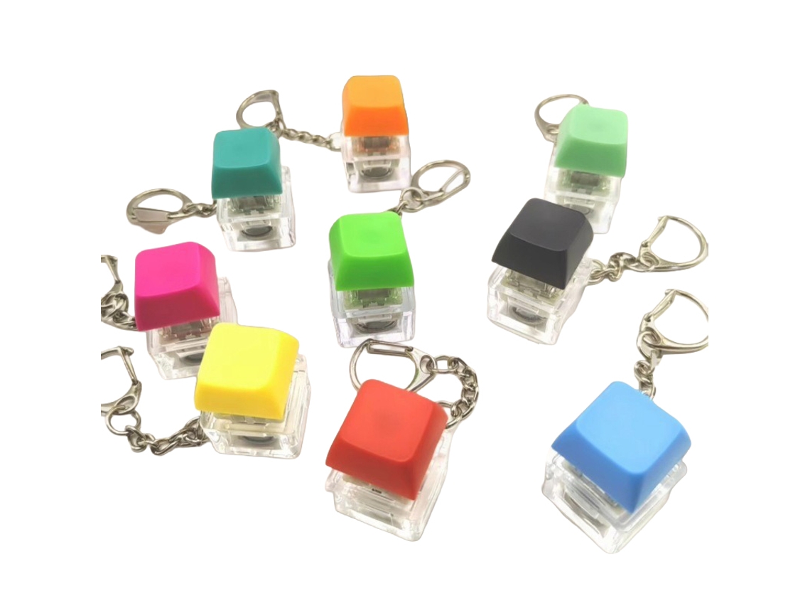Teclado Mecânico Laxiscreed Com Teclas Iluminadas E Chaveiro Em Cor Castanho
