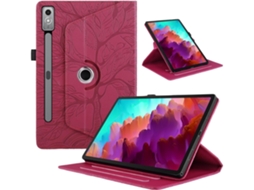 Para Lenovo Tab P12 12,7 Polegadas 2023 Capa Protetora, Rotação De 360 Graus Vermelha Veanxin